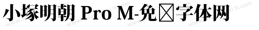 小塚明朝 Pro M字体转换